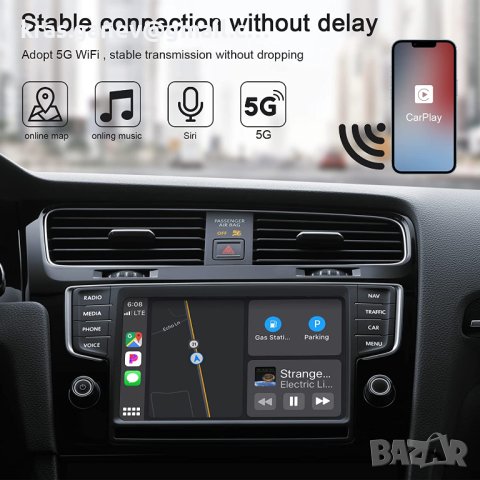 iPhone Wireless CarPlay Adapter, Wireless Carplay Dongle Convert Wired, снимка 3 - Аксесоари и консумативи - 40594684