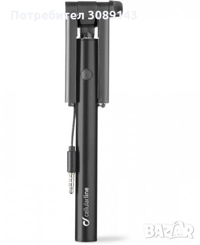 Чисто нови мини селфи стикове Cellular Line с жак 3,5мм черен, снимка 2 - Селфи стикове, аксесоари - 33069996