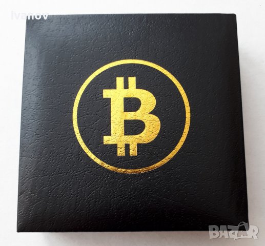 Сувенирна монета Bitcoin в кутия, снимка 3 - Колекции - 36800265
