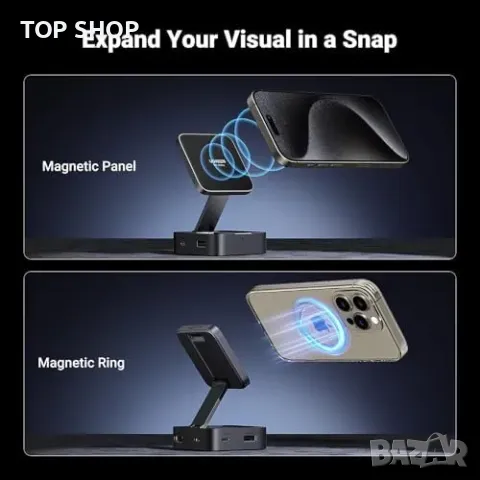 Нов Магнитен USB-C Hub UGREEN с HDMI, USB-A, 100W PD, Компактен и Сгъваем, снимка 3 - Друга електроника - 49443984