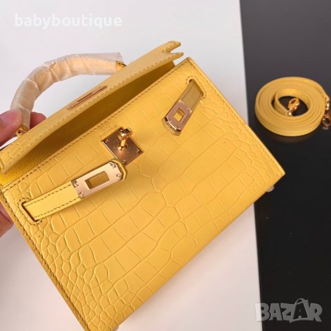 Hermes Kelly Mini yellow , снимка 4 - Чанти - 36780371