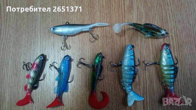 Комплект от 7 броя силиконови примамки - 25 лв.