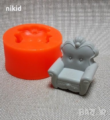 3D масивен стол фотьойл силиконов молд силиконов молд форма декор торта сладки фондан и др. украса, снимка 2 - Форми - 23816746