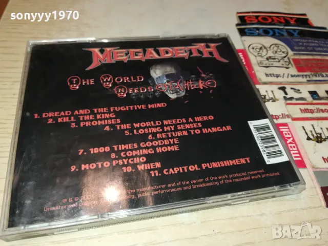 MEGADETH 2001 ORIGINAL CD 1804252028, снимка 15 - CD дискове - 49944880