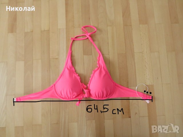 Victoria Secret  Capri Ruffle Halter Bikini Top 32C бански, снимка 4 - Бански костюми - 36803720