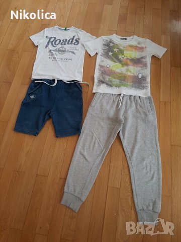 Детски дрешки: блузки GANT,Benetton и долнища Next,H&M за 10 г.момче:, снимка 3 - Детски комплекти - 28151620