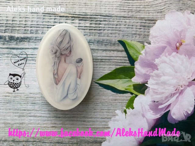 Ръчно изработен ароматен сапун "Момиче с букет", подарък за рожден ден, за имен ден, снимка 5 - Козметика за тяло - 39712928