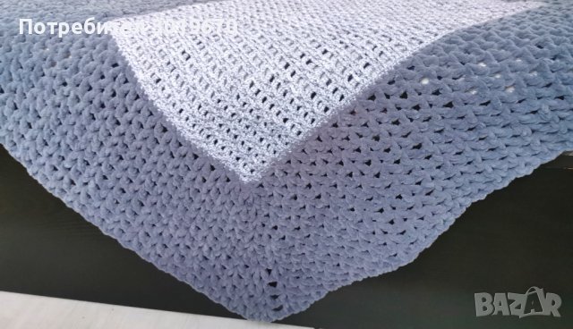 Бебешко плетено одеяло, снимка 1 - Спално бельо и завивки - 43060541