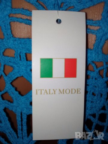 Нов италиански с етикет топ от памучна дантела в тюркоазен цвят L, снимка 6 - Корсети, бюстиета, топове - 37277797