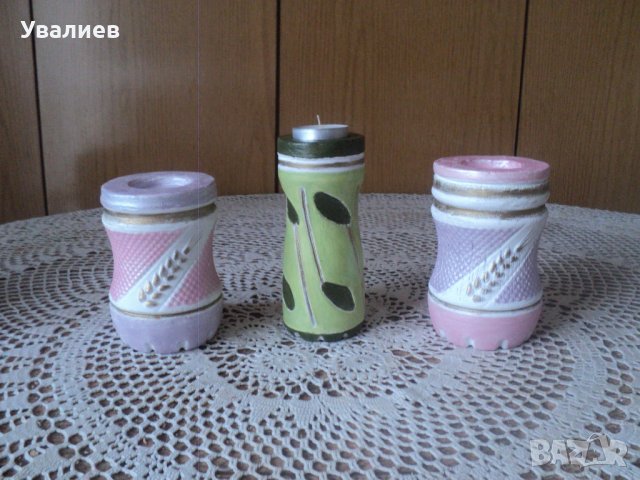 Свещници от алабастър / гипс/, снимка 6 - Други стоки за дома - 37762586