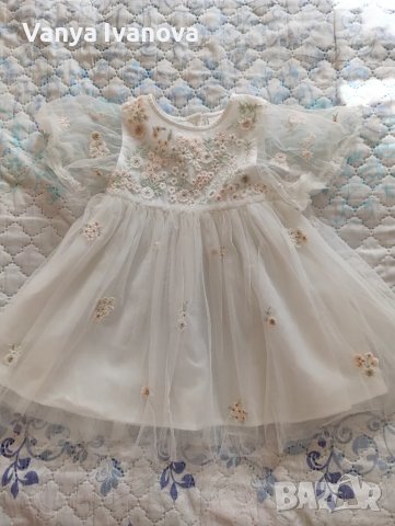 Next разкошна рокля на цветя и тюл , снимка 3 - Бебешки рокли - 49244281