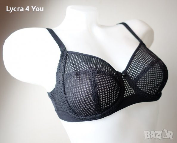 Chantelle 75B черен сутиен мрежеста материя, снимка 2 - Бельо - 39897638