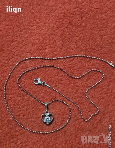 Сребърен синджир с висулка. 48см. Цена 21,99лв. За Севлиево безплатна доставка. Разгледайте 