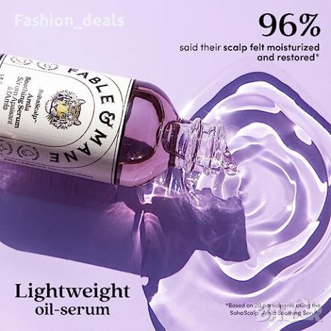 Нов Fable & Mane Успокояващ серум за скалп Лечебно действие Подарък Мъже Жени