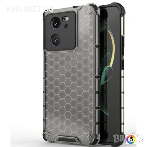 Xiaomi 13T Pro Силиконов Калъф Honeycomb TPU и Протектор, снимка 2 - Калъфи, кейсове - 48151705