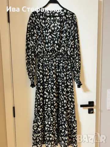 👗🛍️🎀Нова стилна разкошна феерична елегантна черно бяла рокля волани къдри, снимка 5 - Рокли - 48412458