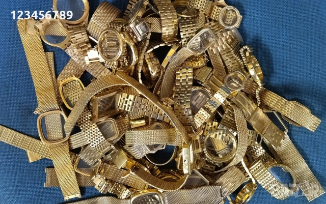 Часовници двойно позлатени ( 1 килограм) изчистени , за части, за рафинирване