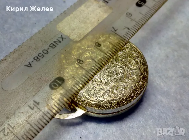 LUCERNE SWISS MADE Стар МЕХАНИЧЕН ОРНАМЕНТИРАН ЛУКСОЗЕН ПОЗЛАТЕН ШВЕЙЦАРСКИ ДЖОБЕН ЧАСОВНИК 50112, снимка 6 - Антикварни и старинни предмети - 49487826