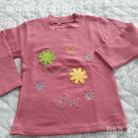 Детска Блузка в цвят пепел от роза, снимка 2 - Детски Блузи и туники - 43884440