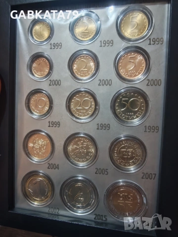 УНИКАЛНИ МОНЕТИ ОТ ФИШЕК ВЪВ НЕРЪЖДАЕМА ПОДЛОЖКА И РАМКА