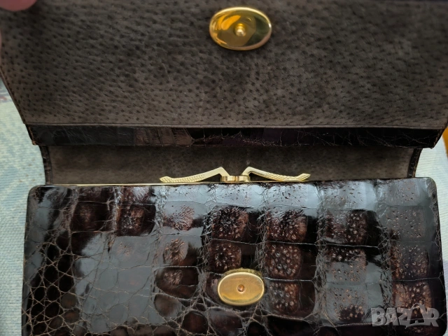 оригинална вносна вечерна чантичка нова имитация на крокодил, снимка 3 - Портфейли, портмонета - 53010192