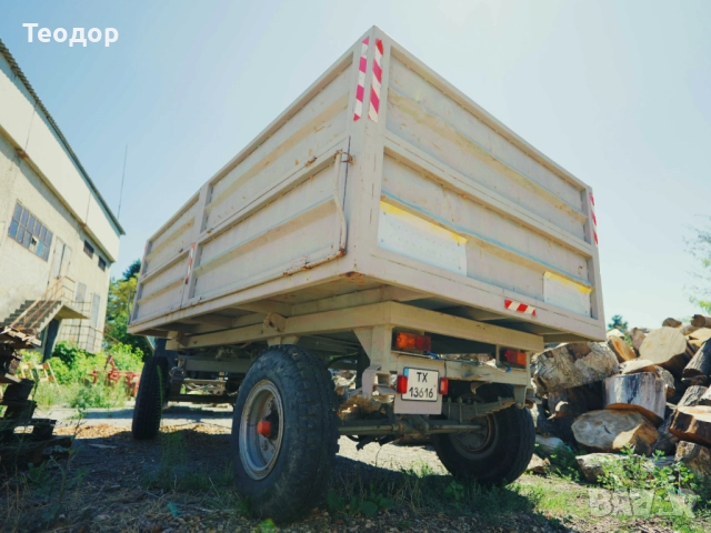 Двуосово ремарке с хидравлика и спирачки, снимка 2 - Ремаркета - 51476891