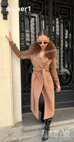 модел беж алпака и модел кашмир , снимка 2 - Палта, манта - 53397616