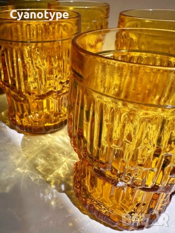 Италиански винтидж чаши 1970s Bormioli Parma, снимка 2 - Чаши - 52228870