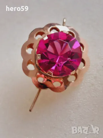 Дамски златни 14к обеци с топази, снимка 3 - Обеци - 48640491