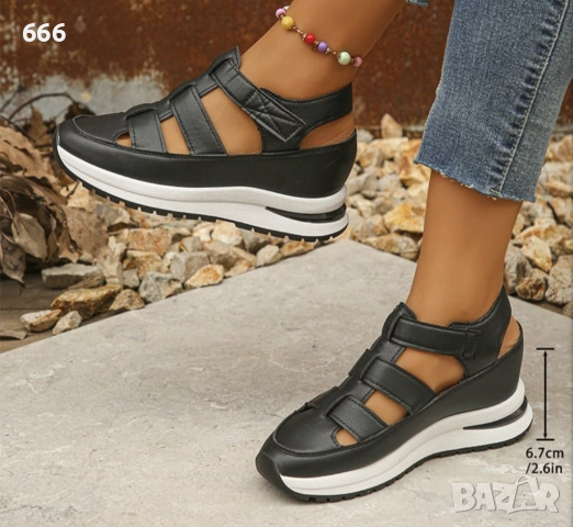 Леки удобни сандали с цип отстрани, снимка 3 - Сандали - 51608523