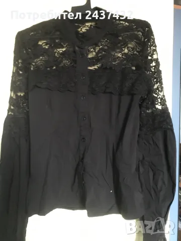 Дамска черна риза