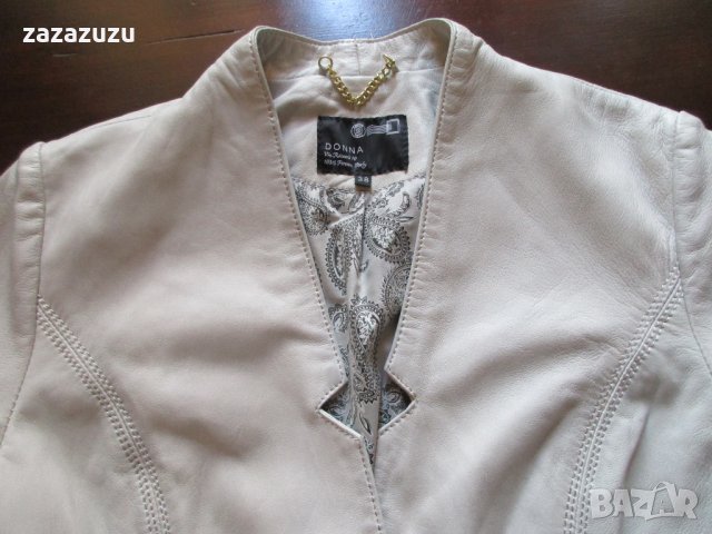 ЕСТЕСТВЕНА КОЖА - ITALY, агнешка напа, цвят слонова кост, вталено