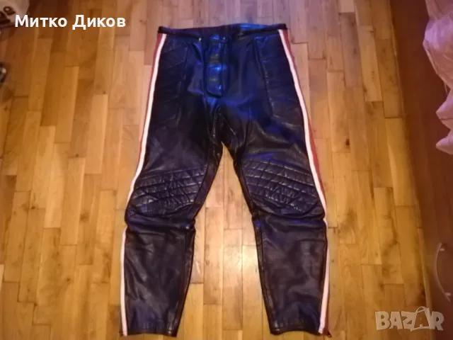 Мотоциклетни мото панталон №46 естествена кожа като нови 90см дължина и ханш 41см