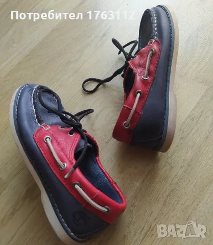 Timberland детски кожени мокасини, 28 номер, снимка 4 - Детски обувки - 47275847