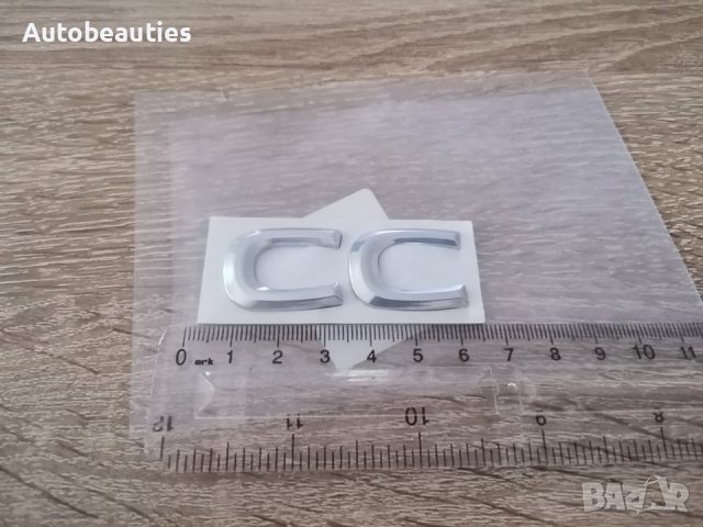 сребриста емблема надпис Volkswagen CC Фолксваген малък размер, снимка 2 - Аксесоари и консумативи - 38018390