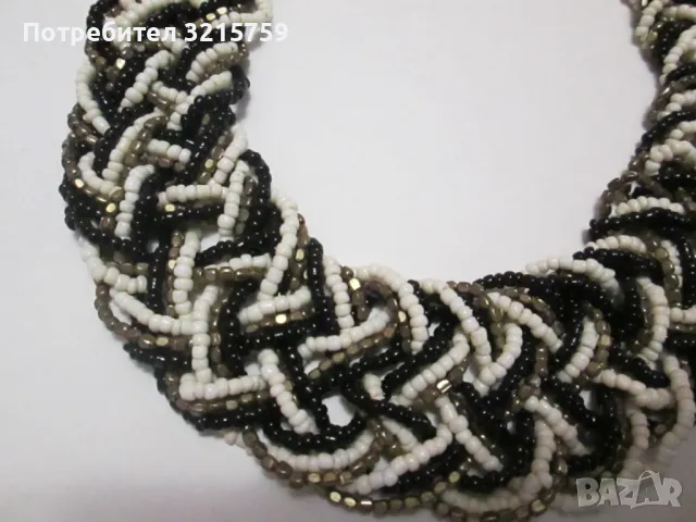 Красиво винтидж дамско колие , стъклени мъниста, снимка 2 - Колиета, медальони, синджири - 50303057