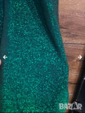 Страхотна рокля от зелено ламе, снимка 3 - Рокли - 52464982