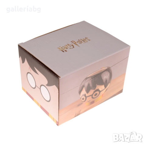 Керамична чаша Harry Potter – 3D глава на магьосник с очила и белег, 200 мл, снимка 3 - Чаши - 52671652