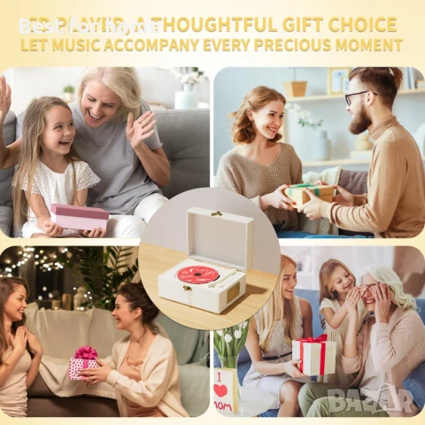   Bluetooth акумулаторен кожен CD плейър с високоговорители Yintiny, снимка 6 - MP3 и MP4 плеъри - 50495850