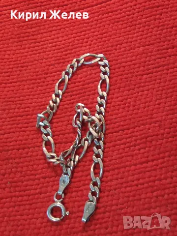 КЛАСИЧЕСКА КАРТИЕ ПЛЕТКА СРЕБЪРНА ГРИВНА СРЕБРО 925 ITALY 44324, снимка 8 - Гривни - 46265442