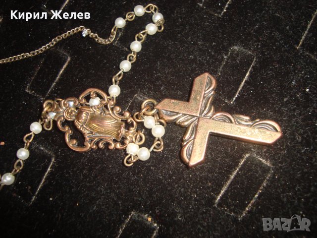 КРАСИВО ВИНТИДЖ КОЛИЕ - БРОЕНИЦА с КРЪСТЧЕ и ИКОНКА 20883, снимка 7 - Колиета, медальони, синджири - 32241591