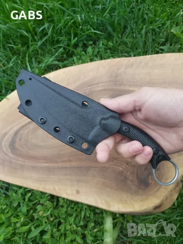 Нож за оцеляване на открито EDC,фултанг D2 с кания Kydex, снимка 9 - Ножове - 50016412