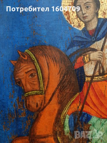 Стара Икона Св. Димитър, снимка 6 - Икони - 35378385