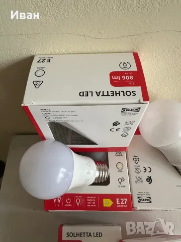 LED крушки IKEA E27 и E14, снимка 4 - Крушки - 50180229