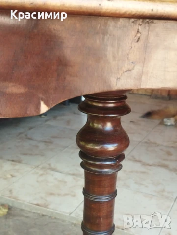 Маса с орехов фурнир, снимка 16 - Антикварни и старинни предмети - 50934796