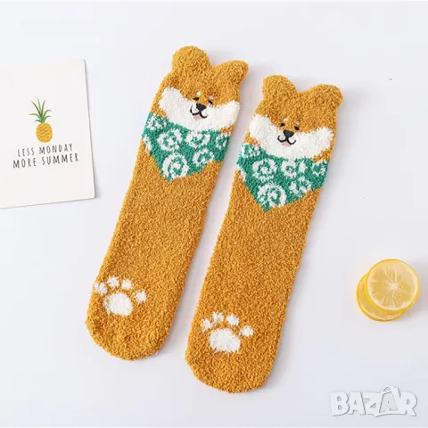ПРОМОЦИЯ Пухкави чорапи със забавни мотиви, к-т от 3бр, X0019CBU8H, снимка 4 - Дамски чорапи - 48392821