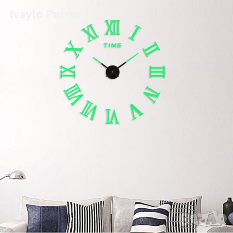 Луминисцентен стенен часовник римски/арабски цифри, снимка 6 - Стенни часовници - 38081235