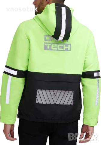 Мъжко яке DKNY Taslan Performance с качулка и светлоотразителни детайли размер XXL, снимка 5 - Якета - 51602707