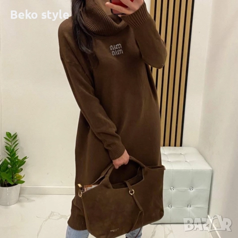 Рокля MiuMiu Плетиво, снимка 2 - Рокли - 52534177