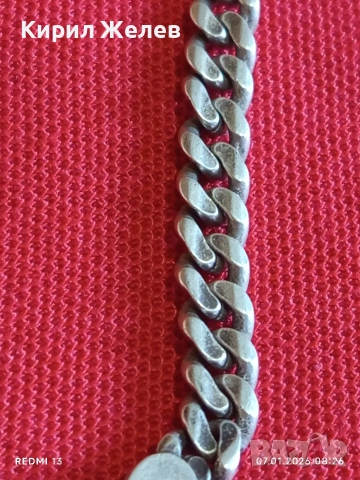 Сребърна гривна плетка тип КУБИНСКА класически и елегантен дизайн 16231, снимка 5 - Гривни - 53015242
